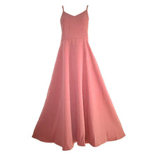 Load image into Gallery viewer, 2022 Summer Temperament Small Black Skirt Beach Seaside Holiday Bareback Thin High Waist Suspender Long Dress