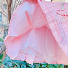 Load image into Gallery viewer, 2022 Sweet Kawaii Pink Mini Skirts Women High Waist Schoolgirl Lolita Pleated Skirt Fresh Beading Pearl Short Jupe Cute Spring