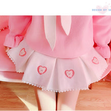 Load image into Gallery viewer, 2022 Teen Girls Cute Heart Mini Skirts High Waist Cartoon Kawaii Skirt Preppy Style Spring White Pleated Jupe Japanese New