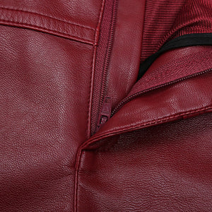 2023 Large Size High Waist Was Thin Slim Casual Wild High Quality Pu Leather Shorts Female Outerwear Suit Shorts Black Red