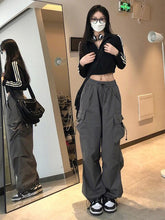 Load image into Gallery viewer, 2023 New Women’s Streetwear Cargo Pants y2k Spring Solid Color Women&#39;s pants Wide Leg Trouser Female Casual Joggers Sweatpants