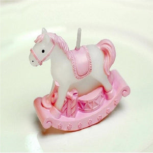 20PCS Rocking Horse Candle Favors for Baby Shower Kids Birthday Gifts Baptism Keepsake Event Anniversary Favours
