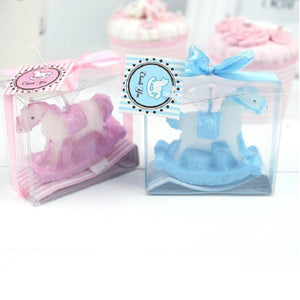20PCS Rocking Horse Candle Favors for Baby Shower Kids Birthday Gifts Baptism Keepsake Event Anniversary Favours