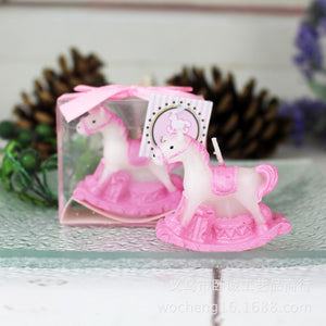20PCS Rocking Horse Candle Favors for Baby Shower Kids Birthday Gifts Baptism Keepsake Event Anniversary Favours