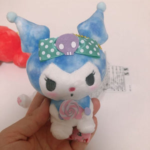 20cm Lovely Sanrio Series Plush Toys Kuromi Lollipop Little Devil Fade Stuffed Dolls My Melody Pendant Plush Keychain Girl Gifts