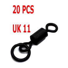 Load image into Gallery viewer, 20pcs Carp Fishing Micro Hook Ring Swivel Flexi Accessories For Carp Fishing Rolling Swivel with Ring for D-Rig Chod Rig Tackle