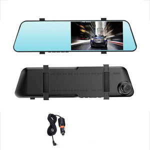 24H Car DVR Dash Camera Rear View Dual Lens 1080P 4.5in Full HD Cycle Recording Dash Cam Video Recorder Mirror Dashcam Black Box