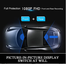 Load image into Gallery viewer, 24H Car DVR Dash Camera Rear View Dual Lens 1080P 4.5in Full HD Cycle Recording Dash Cam Video Recorder Mirror Dashcam Black Box