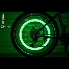 Load image into Gallery viewer, 2PCS Bicycle LED Light Tire Valve Cap Bicycle Flash Light Mountain Road Bike Cycling Tyre Wheel Lights LED Neon Lamp Cover Wheel