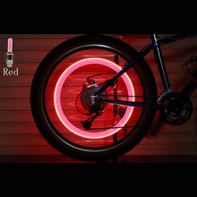 Load image into Gallery viewer, 2PCS Bicycle LED Light Tire Valve Cap Bicycle Flash Light Mountain Road Bike Cycling Tyre Wheel Lights LED Neon Lamp Cover Wheel