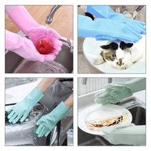 Load image into Gallery viewer, 2PCS Multifunction Silicone Cleaning Gloves Magic Silicone Dish Washing Gloves For Kitchen Household Silicone Dishwashing Gloves