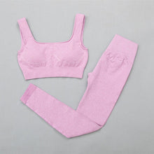 Load image into Gallery viewer, 2PCS  Seamless Women Yoga Set Workout Sportswear Gym Clothing Fitness Long Sleeve Crop Top High Waist Leggings Sports Suits