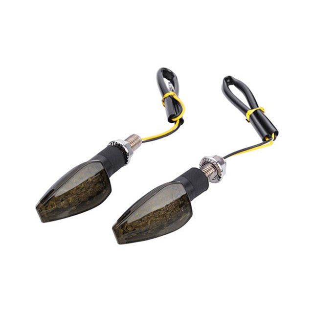 2PCS Universal 12V Flashing Turn Signals Motorcycle LED Lights Rear Blinker Indicator Tail Light For Cafe Racer Honda BMW Yamaha