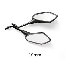 Load image into Gallery viewer, 2Pcs/Pair Motorcycle Rearview Mirror Scooter E-Bike Rear View Mirrors Back Side Convex Mirror 8mm 10mm Carbon Fiber