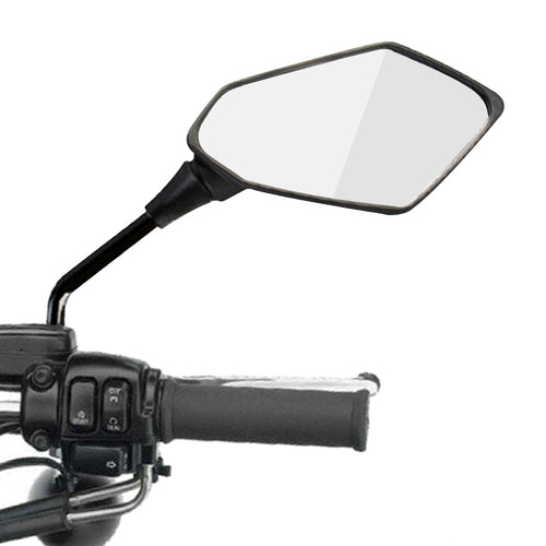 2Pcs/Pair Motorcycle Rearview Mirror Scooter E-Bike Rear View Mirrors Back Side Convex Mirror 8mm 10mm Carbon Fiber