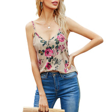 Load image into Gallery viewer, 2XL Summer Spaghetti Straps Tops Women Boho Floral Print Vest Shoulder Vest Sexy V Back Beach Camisole Casual Chic Tops Femme