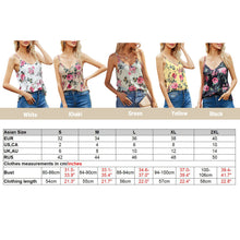 Load image into Gallery viewer, 2XL Summer Spaghetti Straps Tops Women Boho Floral Print Vest Shoulder Vest Sexy V Back Beach Camisole Casual Chic Tops Femme