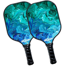 Load image into Gallery viewer, Pickleball Paddles Set of 2, Graphite Honeycomb Core Graphite Face Cushion Comfort Grip 4.8In Grip, Lightweight Racquets with 4 Pickle Balls 1 Bag
