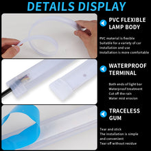 Load image into Gallery viewer, 2pcs LED DRL Car Daytime Running Light Flexible Waterproof Strip Auto Headlights White Turn Signal Yellow Brake Flow Lights 12V