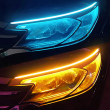 Load image into Gallery viewer, 2pcs LED DRL Car Daytime Running Light Flexible Waterproof Strip Auto Headlights White Turn Signal Yellow Brake Flow Lights 12V