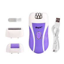 Load image into Gallery viewer, 3 in 1 Unisex Epilator Professional Hair Remover Lady Shaver Painless Instant Depilation Set Electric Callus Remover Foot File