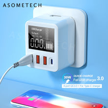 Load image into Gallery viewer, 30/40W Quick Charge QC3.0 USB Charger Wall Travel Mobile Phone Adapter Fast Charger USB Charger For iPhone Xiaomi Huawei Samsung