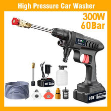 Load image into Gallery viewer, 300W 60Bar Wireless High Pressure Car Wash Washer Gun 30000mAh Foam Generator Water Gun Spray Cleaner Car Washing Machine