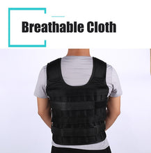 Load image into Gallery viewer, 30KG Loading Weight Vest For Boxing Weight Training Workout Fitness Gym Equipment Adjustable Waistcoat Jacket Sand Clothing