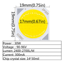 Load image into Gallery viewer, 30W LED COB Light 10pcs a lot 30W LED COB Light Bulb On Board 19*19mm High Power LED Chip Light Lamp Spotlight Downlight Lamps