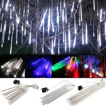 Load image into Gallery viewer, 30cm /50cm Waterproof Meteor Shower Rain 8 Tube LED String Lights For Outdoor Holiday Christmas Decoration Tree EU/US/AU/UK Plug