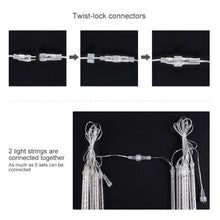 Load image into Gallery viewer, 30cm /50cm Waterproof Meteor Shower Rain 8 Tube LED String Lights For Outdoor Holiday Christmas Decoration Tree EU/US/AU/UK Plug