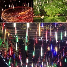 Load image into Gallery viewer, 30cm /50cm Waterproof Meteor Shower Rain 8 Tube LED String Lights For Outdoor Holiday Christmas Decoration Tree EU/US/AU/UK Plug
