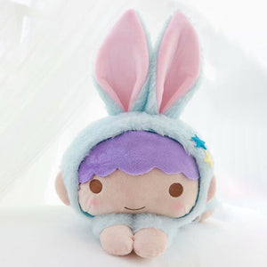 32*20cm Kawaii Soft melody/Pig Plush Toy Cartoon Anime Long Cushion Fluffy Cat/Bunny Napkin Kids Christmas Gift