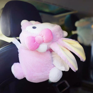 32*20cm Kawaii Soft melody/Pig Plush Toy Cartoon Anime Long Cushion Fluffy Cat/Bunny Napkin Kids Christmas Gift