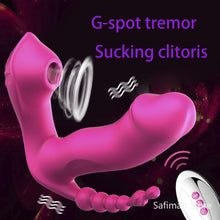 Load image into Gallery viewer, Sex Toys for Women 3 IN 1 Sucking Vibrator 7 Modes Vibrating Sucker Anal Vagina Clitoris Stimulator Wearable Oral Suction Erotic