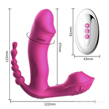Load image into Gallery viewer, Sex Toys for Women 3 IN 1 Sucking Vibrator 7 Modes Vibrating Sucker Anal Vagina Clitoris Stimulator Wearable Oral Suction Erotic