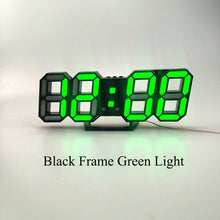 Load image into Gallery viewer, 3D LED Wall Clock Modern Design Digital Table Clock Alarm Nightlight Saat reloj de pared Watch For Home Living Room Decoration