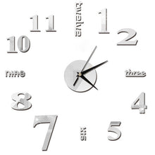 Load image into Gallery viewer, 3D Wall Clock Mirror Wall Stickers Creative DIY Wall Clocks Removable Art Decal Sticker Home Decor Living Room Quartz Needle Hot