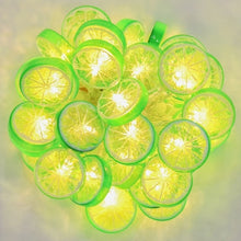 Load image into Gallery viewer, 3M 20LEDs Lemon Shape Fairy String Lights Warm White Strip Light Battery/USB Operated Decorations for Christmas Birthday Wedding