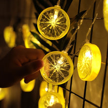 Load image into Gallery viewer, 3M 20LEDs Lemon Shape Fairy String Lights Warm White Strip Light Battery/USB Operated Decorations for Christmas Birthday Wedding