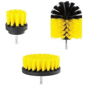 3Pcs/Set Electric Scrubber Brush Drill Brush Kit Plastic Round Cleaning Brush For Carpet Glass Car Tires Nylon Brushes 2/3.5/4''