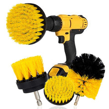 Load image into Gallery viewer, 3Pcs/Set Electric Scrubber Brush Drill Brush Kit Plastic Round Cleaning Brush For Carpet Glass Car Tires Nylon Brushes 2/3.5/4&#39;&#39;
