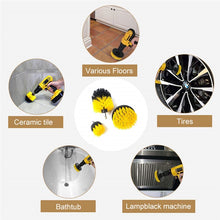 Load image into Gallery viewer, 3Pcs/Set Electric Scrubber Brush Drill Brush Kit Plastic Round Cleaning Brush For Carpet Glass Car Tires Nylon Brushes 2/3.5/4&#39;&#39;