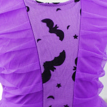 Load image into Gallery viewer, 3pcs Kid Girl Purple Bat Vampire Princess Dress Fancy Cosplay Costume Witch Dress with Wing Headband Halloween Role Play Clothes