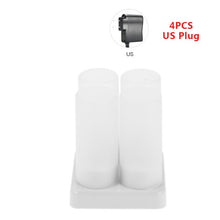Load image into Gallery viewer, 4/6/12pcs LED Electric Candle Rechargeable Flameless Tea Light Waxless Romantic Wedding Dinner Party Decoration With Battery