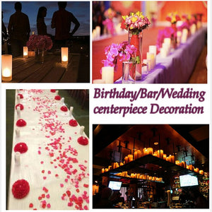 4/6/12pcs LED Electric Candle Rechargeable Flameless Tea Light Waxless Romantic Wedding Dinner Party Decoration With Battery