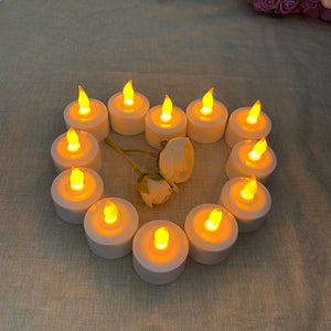 4/6/12pcs LED Electric Candle Rechargeable Flameless Tea Light Waxless Romantic Wedding Dinner Party Decoration With Battery