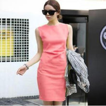 Load image into Gallery viewer, 4 Colors New Fashion Simple Design Lady office Dress Sexy Slim Tank women Mini Dress Fashion Sleeveless women Dresses  2021