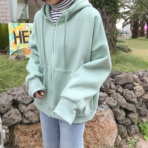 4 colors 2020 Fashion Women Autumn Winter Hoodie Coats Warm Zipper Jacket Casual Clothing Tops Female Coat womens