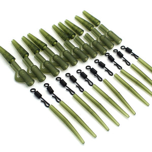 40PCS Carp Fishing Accessories Lead Clip Quick Change Swivel Tail Rubber Anti Tangle Sleeves for Carp Rigs Coarse Fishing Tackle